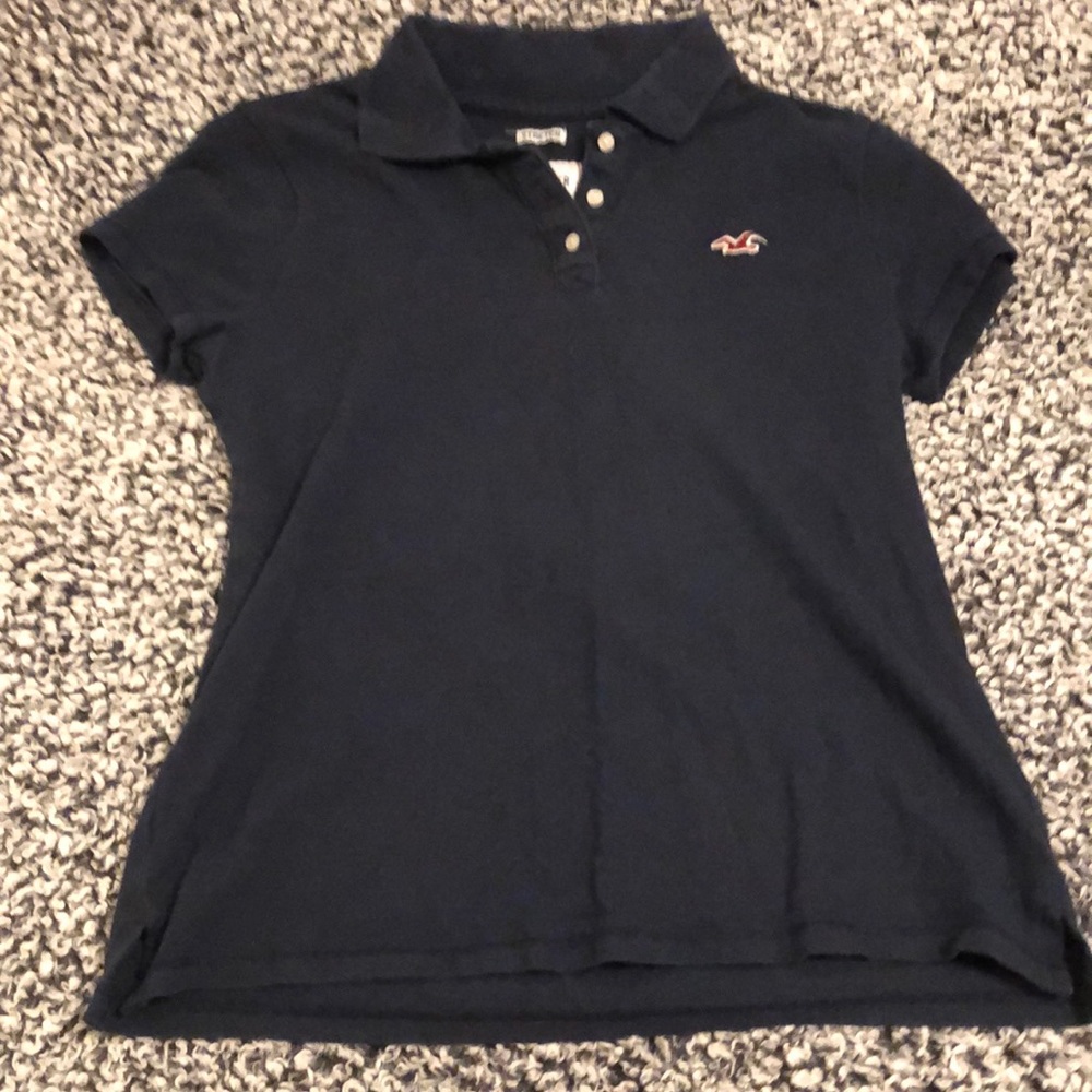 Navy blue collar shirt
